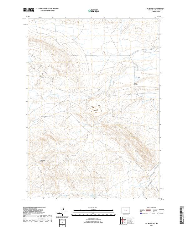 Oil Mountain, WY — USGS 7.5-minute topo (2021)