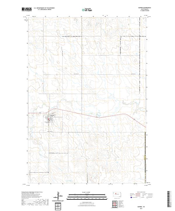 Dupree, SD — USGS 7.5-minute topo (2021)