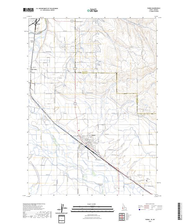 Parma, ID-OR — USGS 7.5-minute topo (2023)