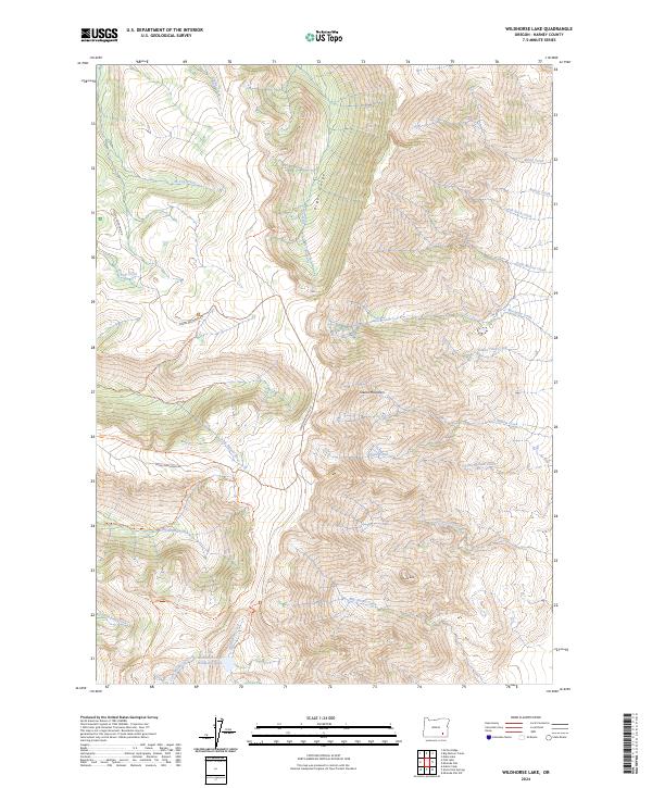 Wildhorse Lake, OR — USGS 7.5-minute topo (2024)