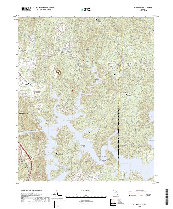Allatoona Dam, GA — USGS 7.5-minute topo (2024)