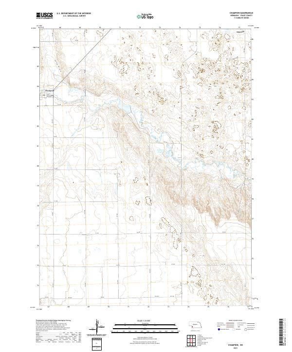 Champion, NE — USGS 7.5-minute topo (2021)