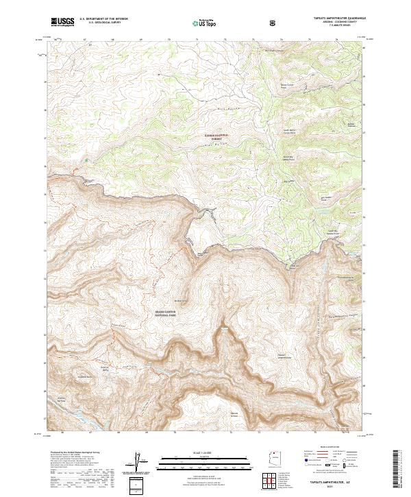 Tapeats Amphitheater, AZ — USGS 7.5-minute topo (2021)
