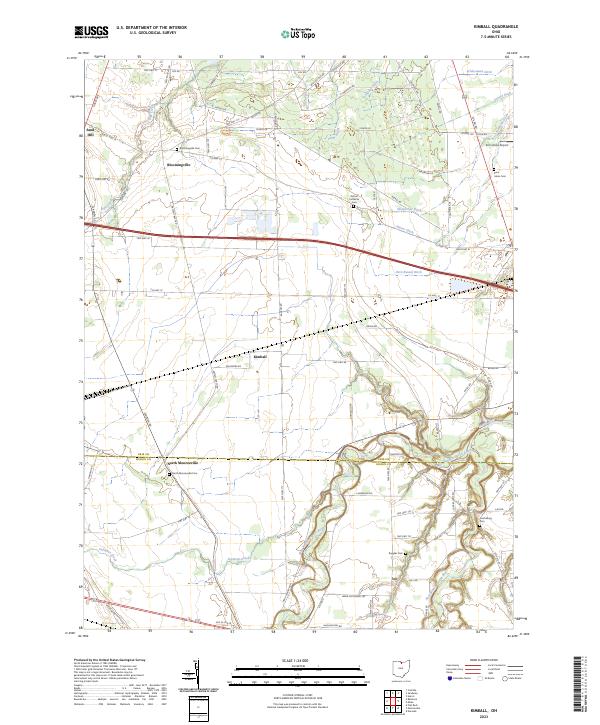 Kimball, OH — USGS 7.5-minute topo (2023)