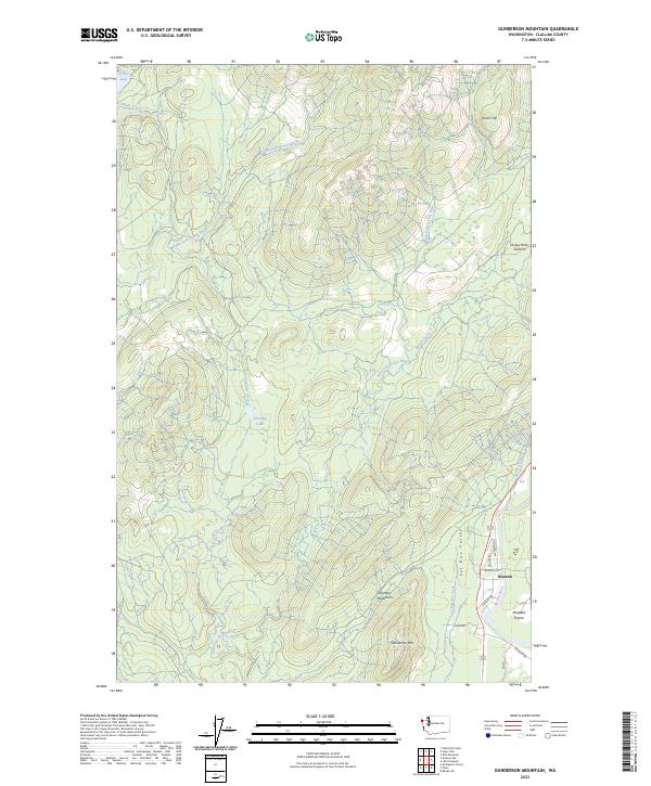 Gunderson Mountain, WA — USGS 7.5-minute topo (2023)