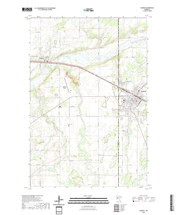 Wadena, MN — USGS 7.5-minute topo (2022)