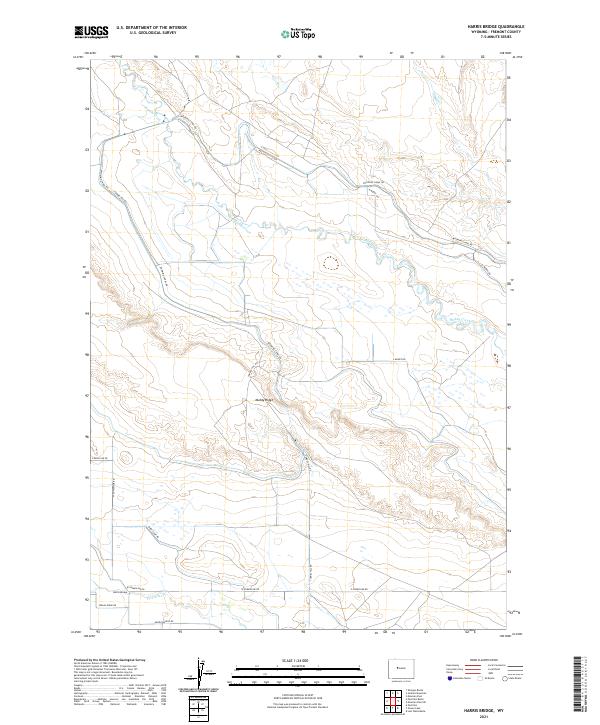 Harris Bridge, WY — USGS 7.5-minute topo (2021)