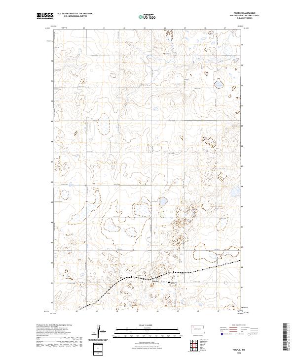 Temple, ND — USGS 7.5-minute topo (2024)