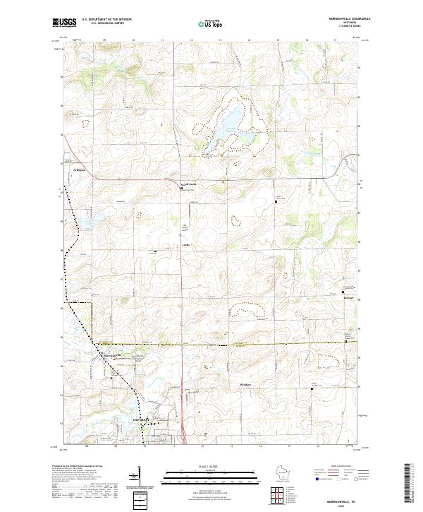Morrisonville, WI — USGS 7.5-minute topo (2022)