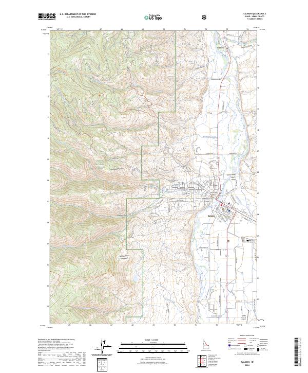Salmon, ID — USGS 7.5-minute topo (2024)