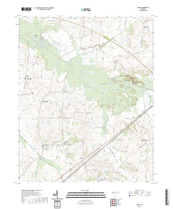 Jones, TN — USGS 7.5-minute topo (2022)