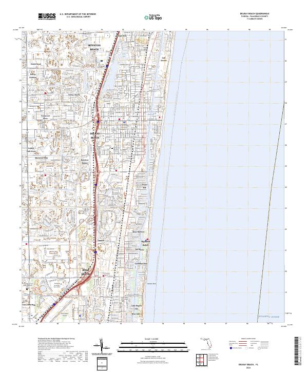 Delray Beach, FL — USGS 7.5-minute topo (2024)