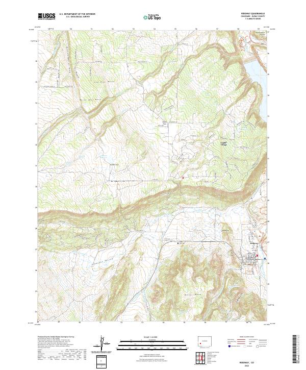 Ridgway, CO — USGS 7.5-minute topo (2022)