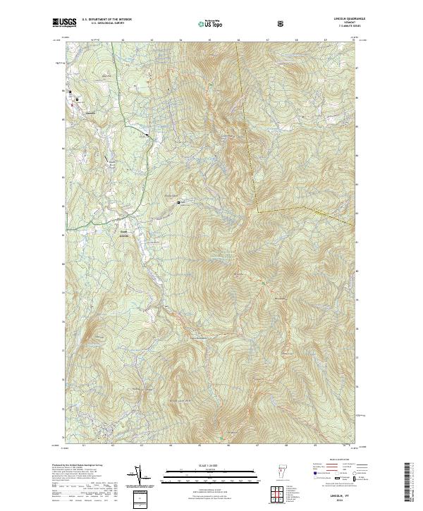 Lincoln, VT — USGS 7.5-minute topo (2024)