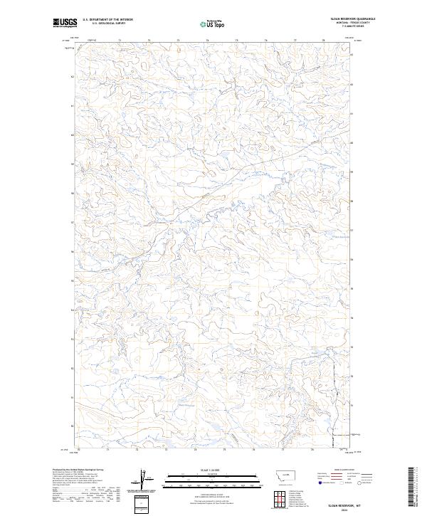 Sloan Reservoir, MT — USGS 7.5-minute topo (2024)