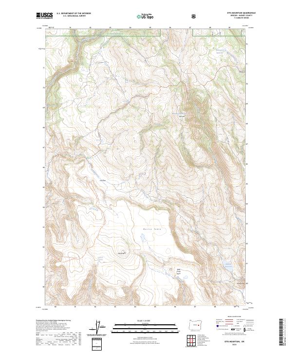 Otis Mountain, OR — USGS 7.5-minute topo (2023)