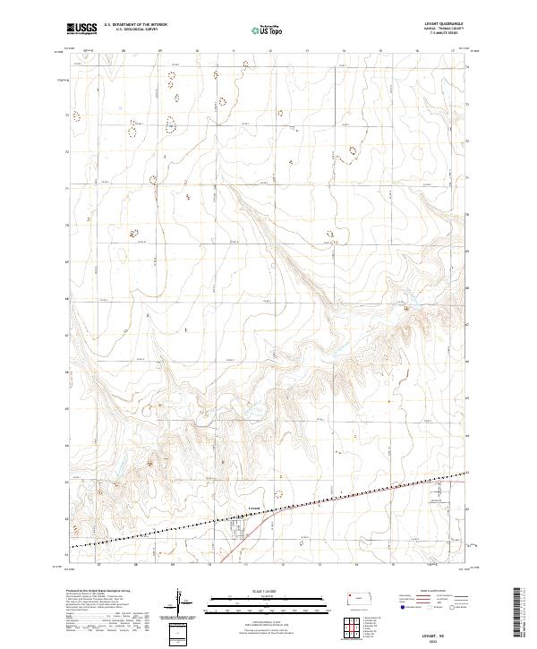 Levant, KS — USGS 7.5-minute topo (2022)