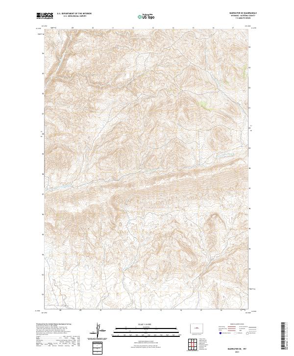 Badwater SE, WY — USGS 7.5-minute topo (2021)