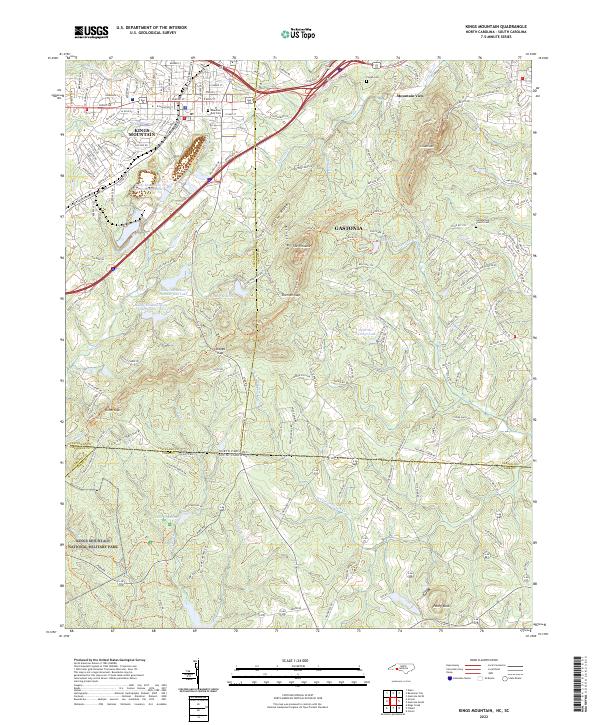 Kings Mountain, NC-SC — USGS 7.5-minute topo (2022)