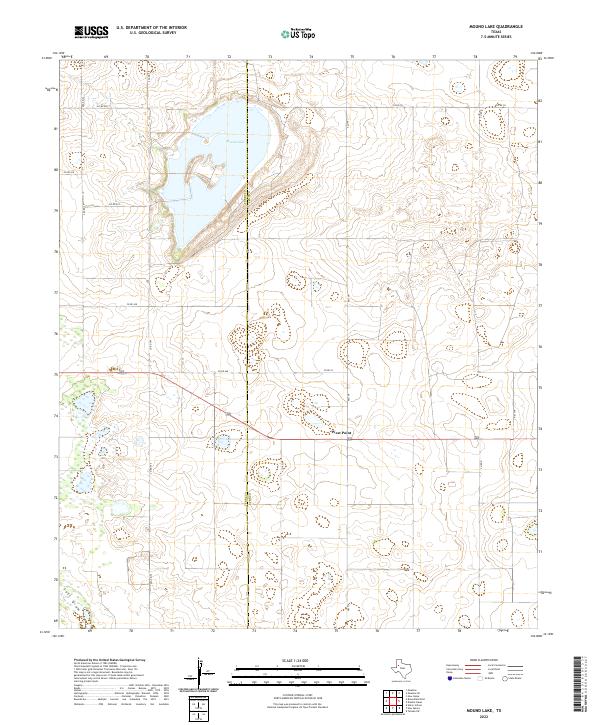 Mound Lake, TX — USGS 7.5-minute topo (2022)
