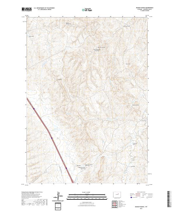 Dugout Ranch, WY — USGS 7.5-minute topo (2021)