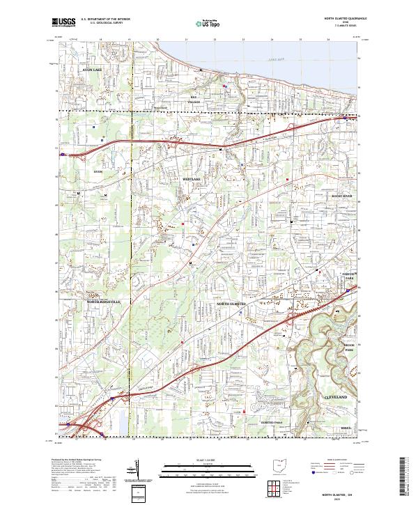 North Olmsted, OH — USGS 7.5-minute topo (2023)