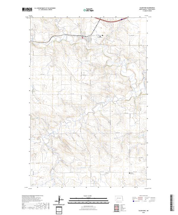 Gladstone, ND — USGS 7.5-minute topo (2024)