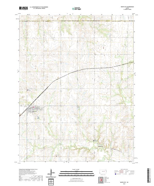 White City, KS — USGS 7.5-minute topo (2022)