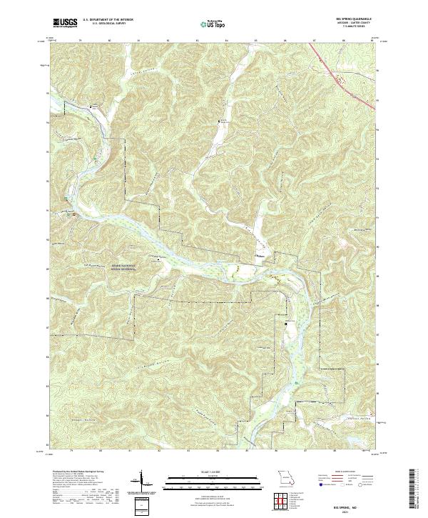 Big Spring, MO — USGS 7.5-minute topo (2021)