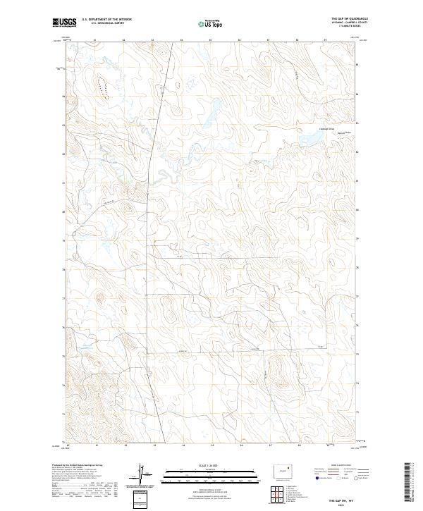 The Gap SW, WY — USGS 7.5-minute topo (2021)