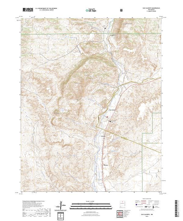 Ojo Caliente, NM — USGS 7.5-minute topo (2023)