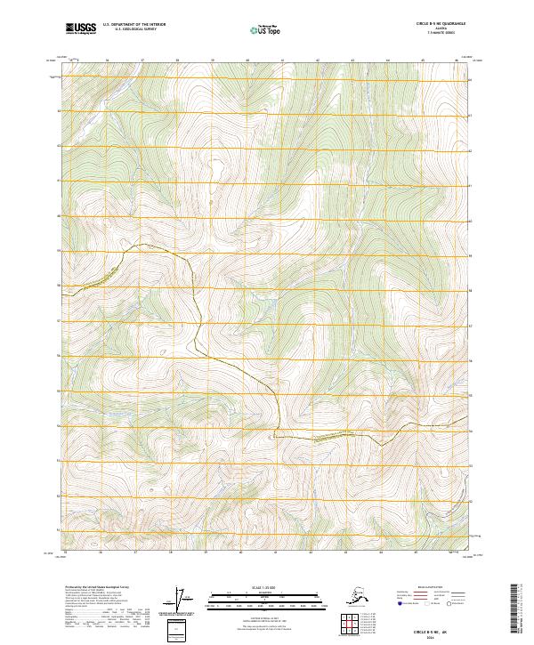 Circle B-5 NE, AK — USGS 7.5-minute topo (2024)
