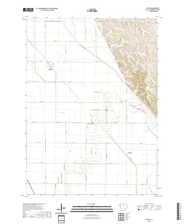 Luton, IA — USGS 7.5-minute topo (2022)