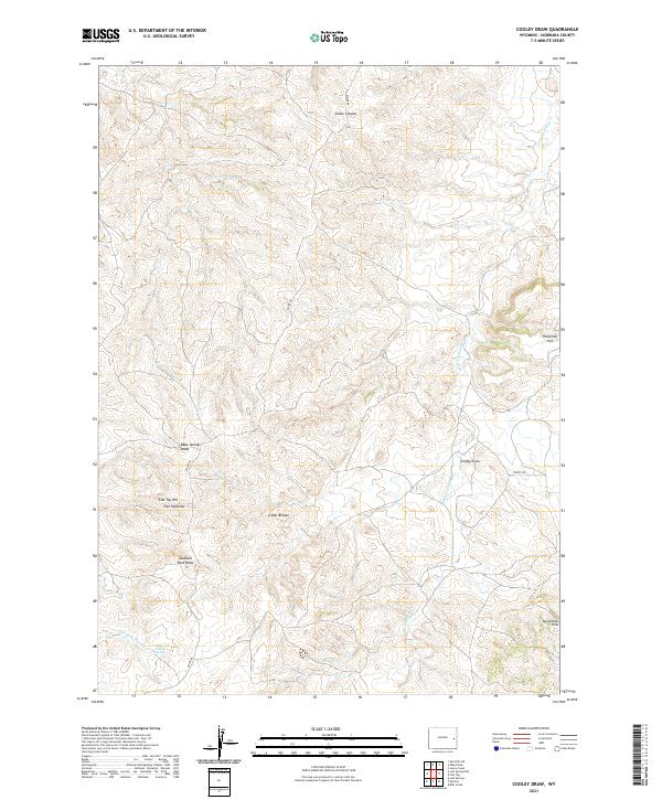 Cooley Draw, WY — USGS 7.5-minute topo (2021)