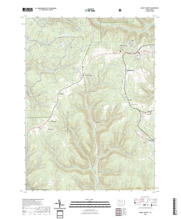 Mount Jewett, PA — USGS 7.5-minute topo (2023)