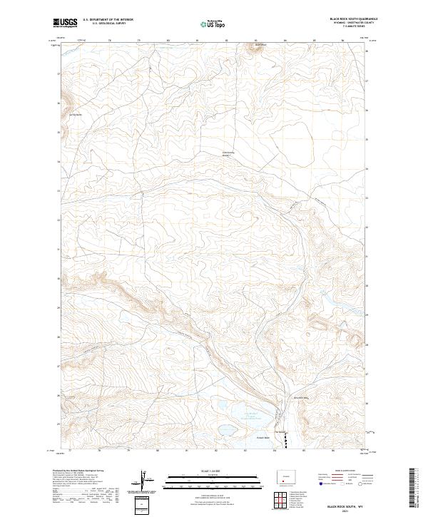 Black Rock South, WY — USGS 7.5-minute topo (2021)