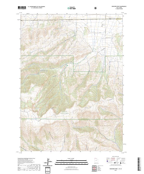 Rosevere Point, UT-ID — USGS 7.5-minute topo (2023)