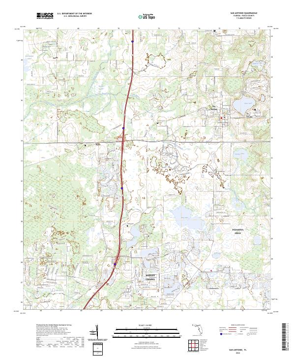 San Antonio, FL — USGS 7.5-minute topo (2024)