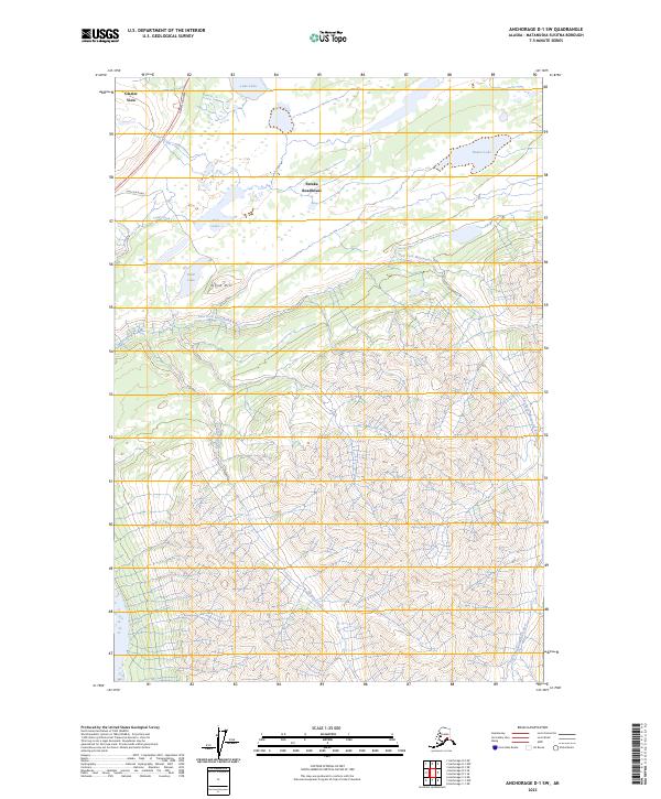 Anchorage D-1 SW, AK — USGS 7.5-minute topo (2023)