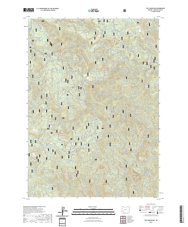 Taft Mountain, OR — USGS 7.5-minute topo (2023)