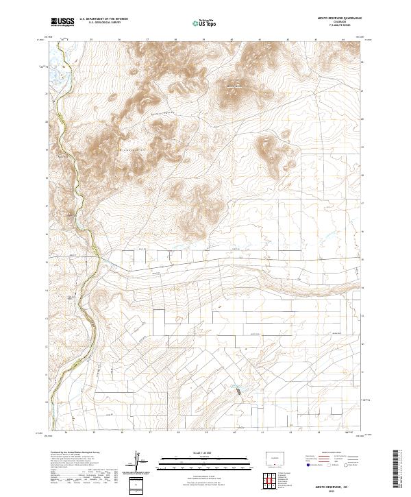 Mesito Reservoir, CO — USGS 7.5-minute topo (2022)