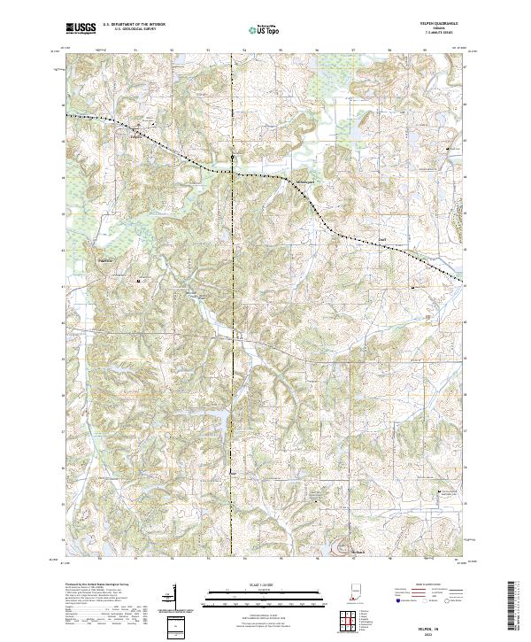 Velpen, IN — USGS 7.5-minute topo (2022)