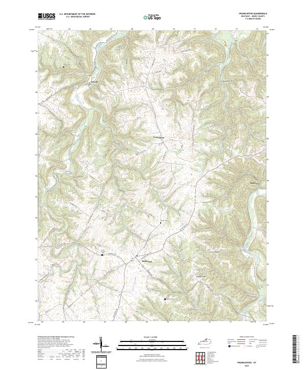 Franklinton, KY — USGS 7.5-minute topo (2022)