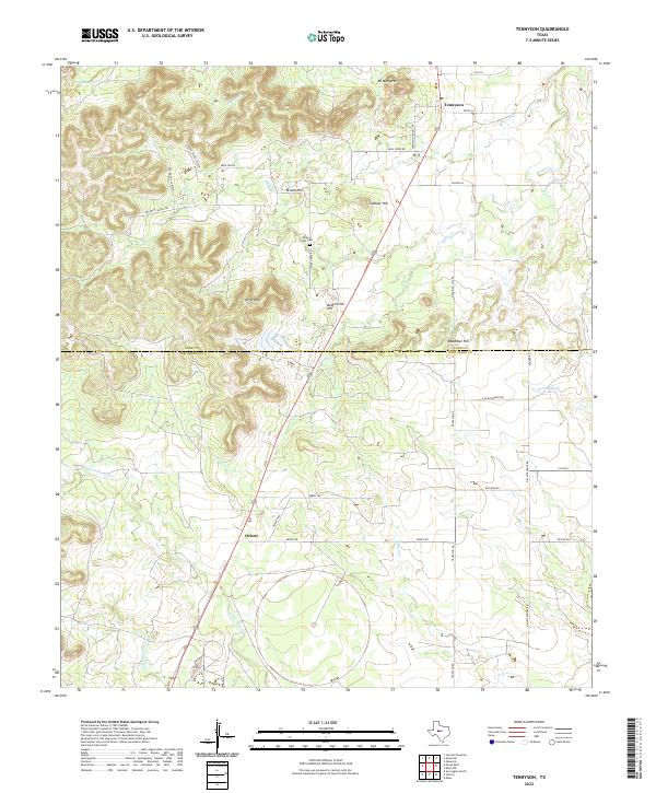 Tennyson, TX — USGS 7.5-minute topo (2022)