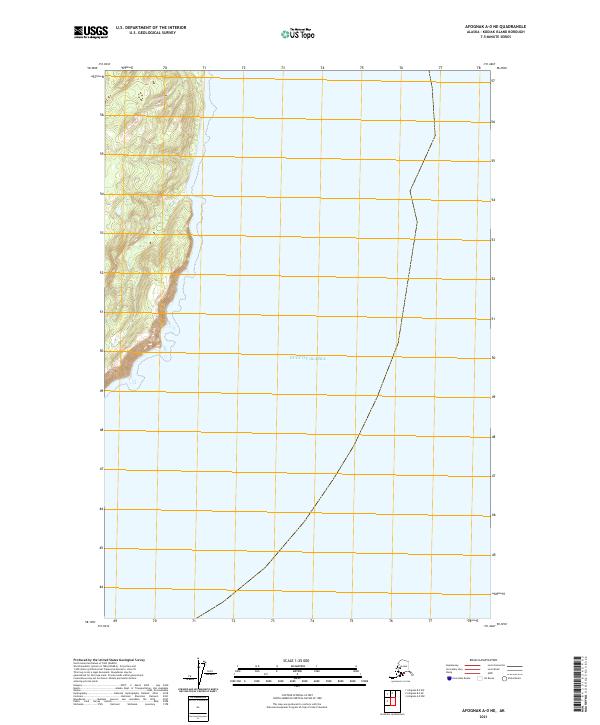 Afognak A-0 NE, AK — USGS 7.5-minute topo (2021)