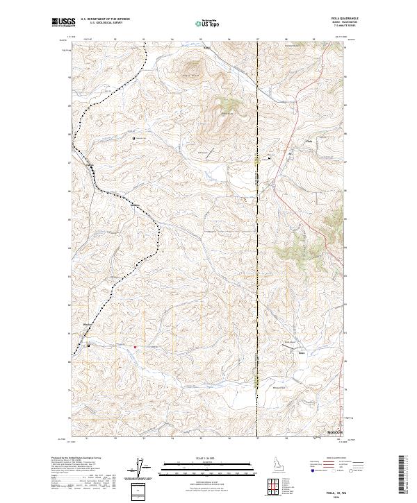 Viola, ID-WA — USGS 7.5-minute topo (2024)