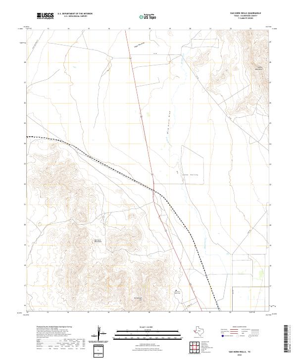 Van Horn Wells, TX — USGS 7.5-minute topo (2022)