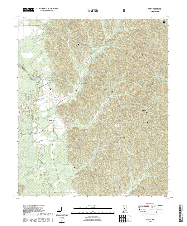 Sprott, AL — USGS 7.5-minute topo (2024)