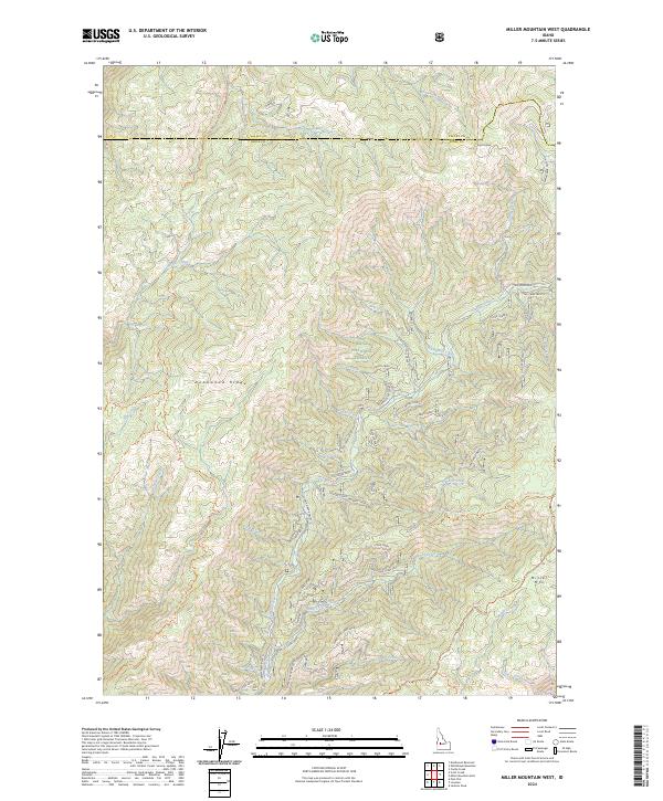 Miller Mountain West, ID — USGS 7.5-minute topo (2024)