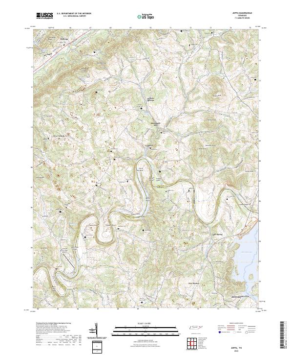 Joppa, TN — USGS 7.5-minute topo (2022)